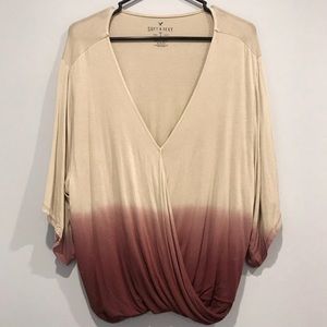 FLOWY OMBRÉ SHIRT